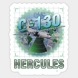 C130 Herk on Work Airforce Pilot Gift Sticker